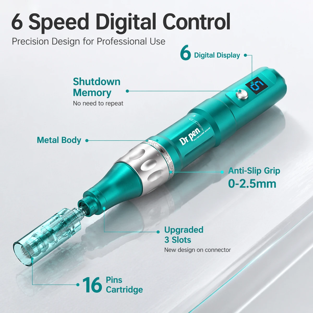 Stylo microneedling sans fil professionnel Dr pen A6S