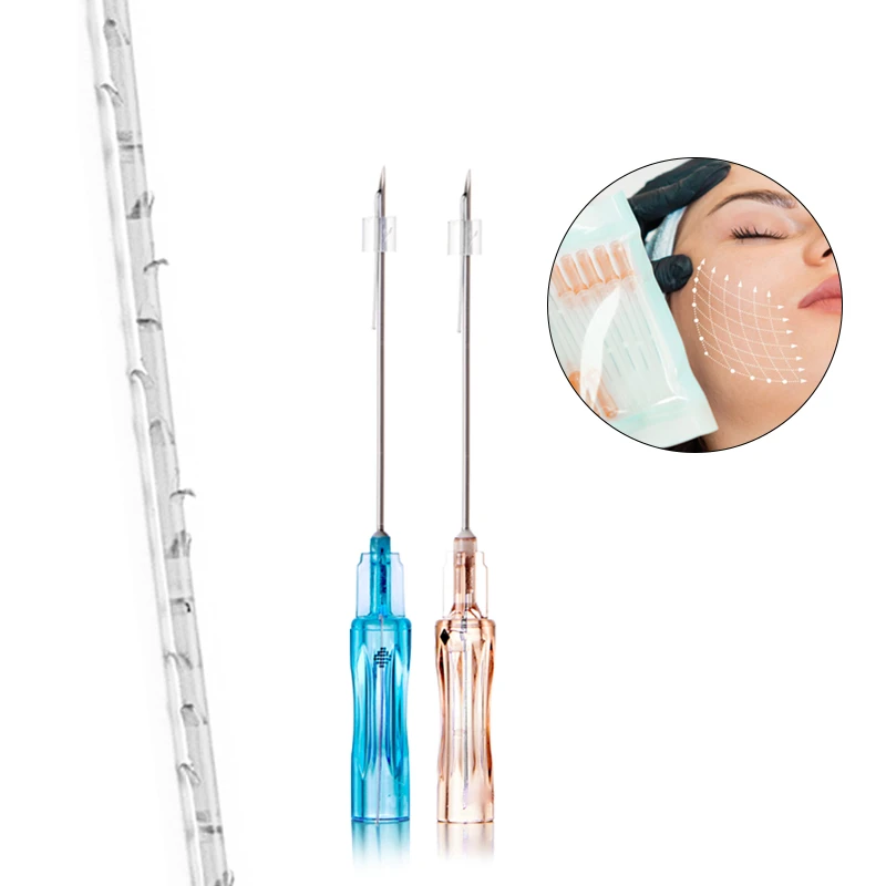 Fil barbel&eacute; de levage de Suspension faciale forte de fil de PLLA COG 3D pour la mise en forme de vis