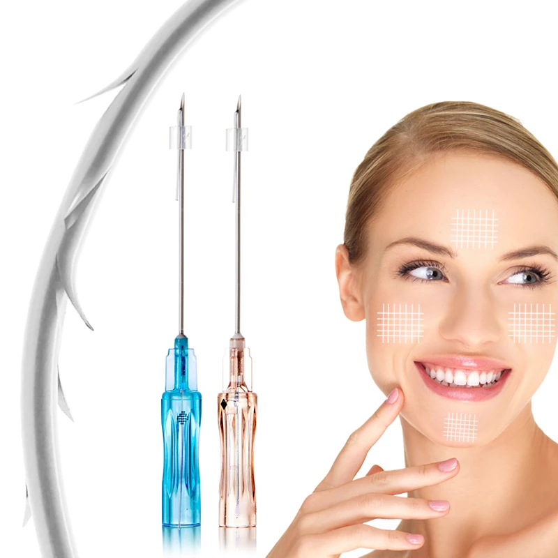 Fil barbel&eacute; de levage de Suspension faciale forte de fil de PLLA COG 3D pour la mise en forme de vis