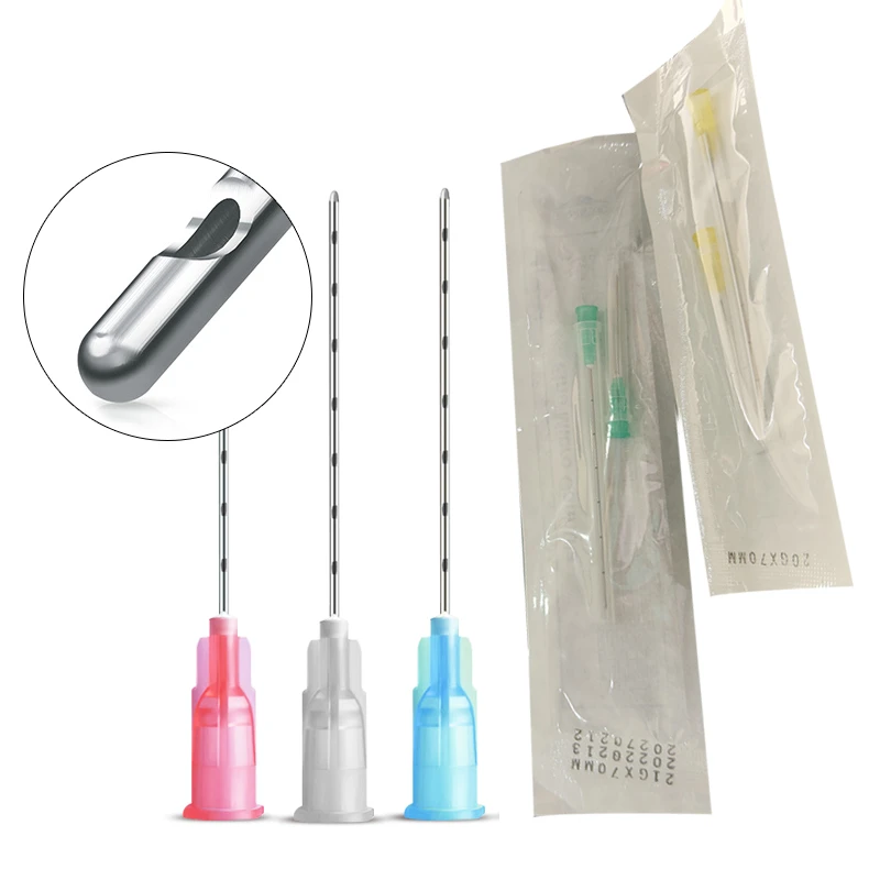 Cannule &agrave; aiguille &eacute;mouss&eacute;e Luer Lock pour injection de produit de comblement cutan&eacute;