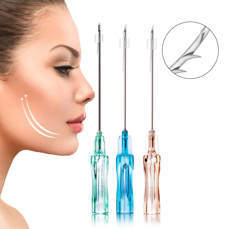 Fil barbel&eacute; de levage de Suspension faciale forte de fil de PLLA COG 3D pour la mise en forme de vis