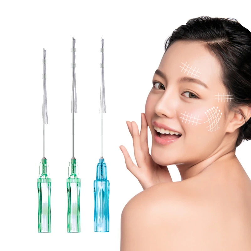 Rajeunissement de la peau et restauration du volume du visage et du cou &agrave; fils multiples PLLA st&eacute;ril