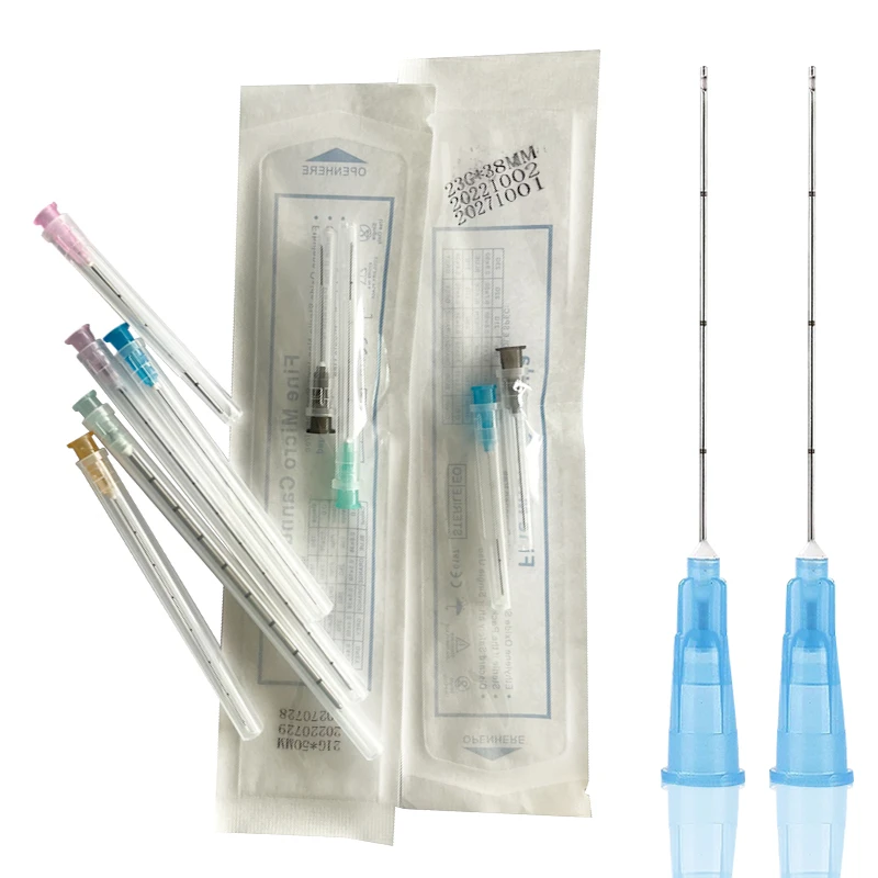 Cannule &agrave; aiguille &eacute;mouss&eacute;e Luer Lock pour injection de produit de comblement cutan&eacute;