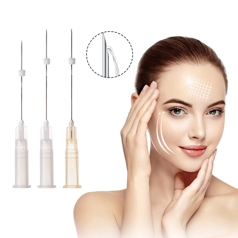 Fil tornade PLLA 26G 27G, forte Stimulation du collag&egrave;ne, raffermissement de la peau, Anti-vieilliss