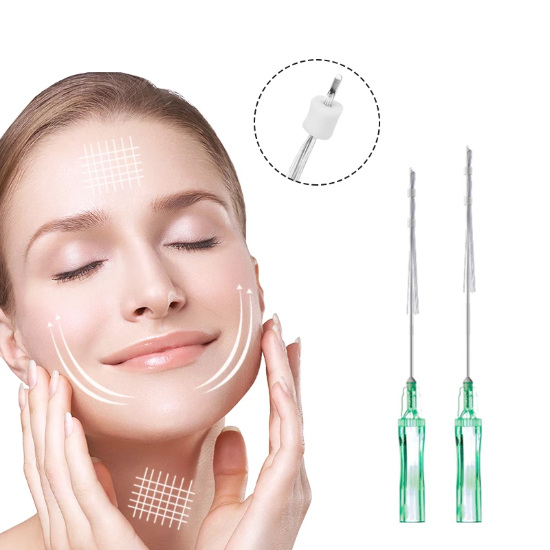 Rajeunissement de la peau et restauration du volume du visage et du cou &agrave; fils multiples PLLA st&eacute;ril