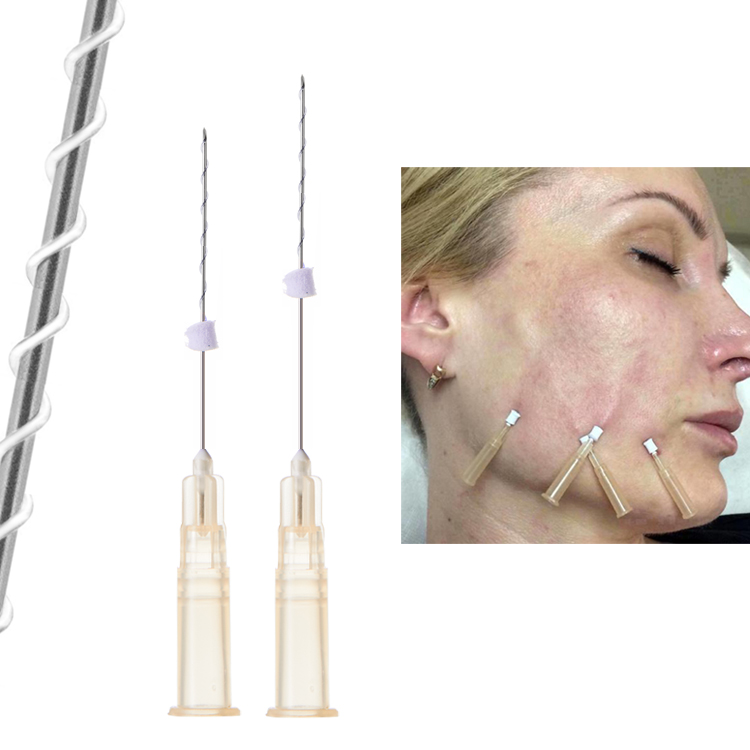 Traitement anti-âge médical de cou facial stérilisé par EO mono de filetage de vis PLLA