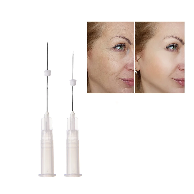 Fil mono PLLA r&eacute;sorbable 26G 27G 29G 30G pour raffermir la peau
