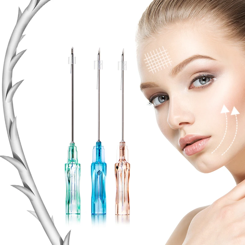 Fil barbel&eacute; de levage de Suspension faciale forte de fil de PLLA COG 3D pour la mise en forme de vis