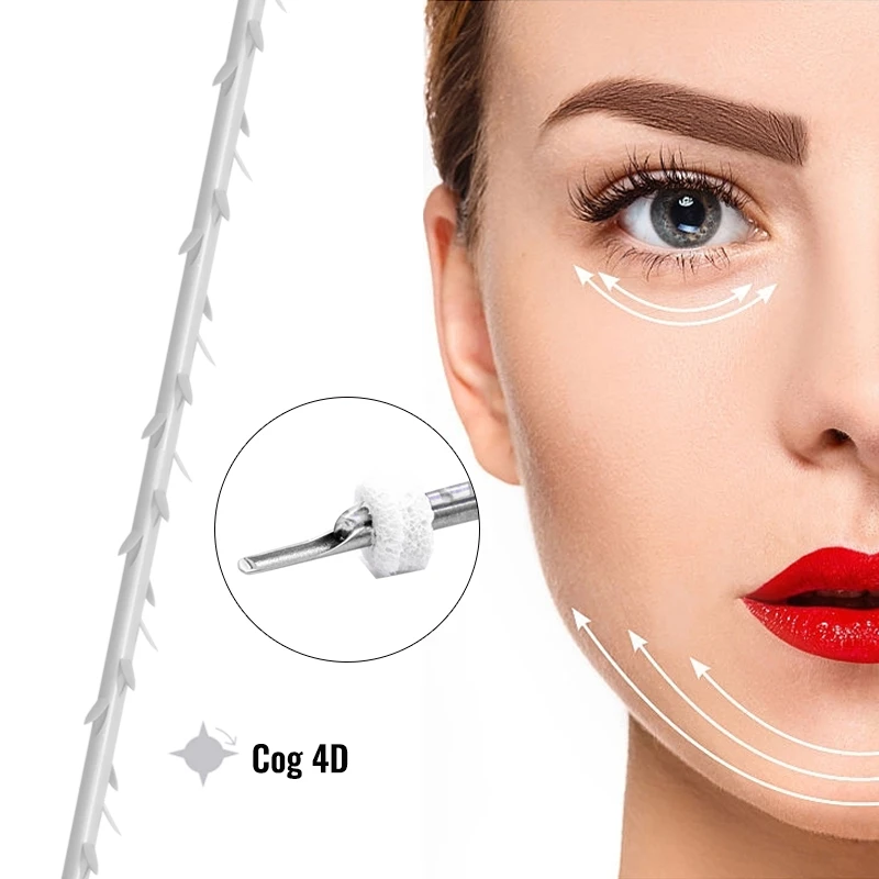 Fils PCL Cog 6D, fils forts barbel&eacute;s pour lifting du visage